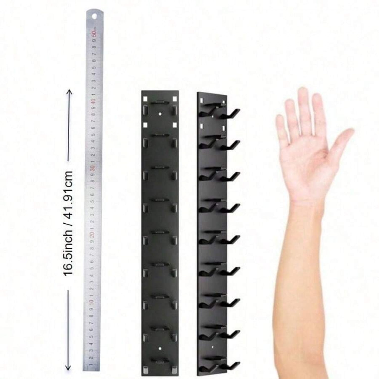 2 Pack Hat Organizer For Baseball Caps, Strong Adhesive Hat Rack For Wall, Multilayer Hat Storage Display Holder, Wall Mounted Hat Hooks Hold Up To 18 Hats For Closet Door And Bedroom (Black)