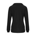 thumbnail image 5 of Aboser Long Sleeve Tunic Tops for Women Dressy Casual Notch Collared Shirts Trendy Button Decor Tunics to Wear with Leggings Flowy Loose Fit V Neck Blouses Black M, 5 of 5