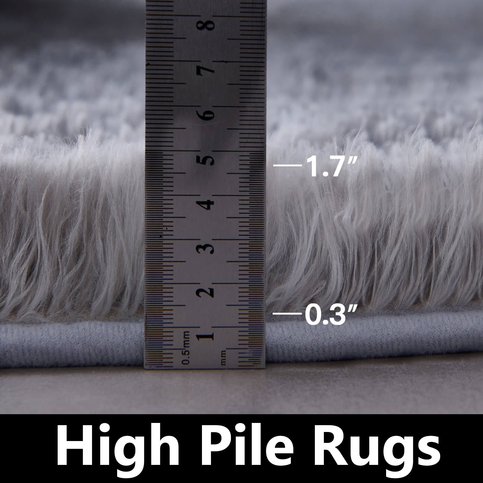 BRICHOEE 6x9 Feet Modern Indoor Home Living Room Area Rugs, Anti-Skid Soft Fluffy Shag Fur Bedroom Rugs for Kids Playroom Decor Tie-Dyed Light Grey