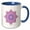 Blue/White, variant on 3drose, Geometrical Isolated Colorful Stone Ornament Star Shape, 11oz Two-tone Yellow Mug