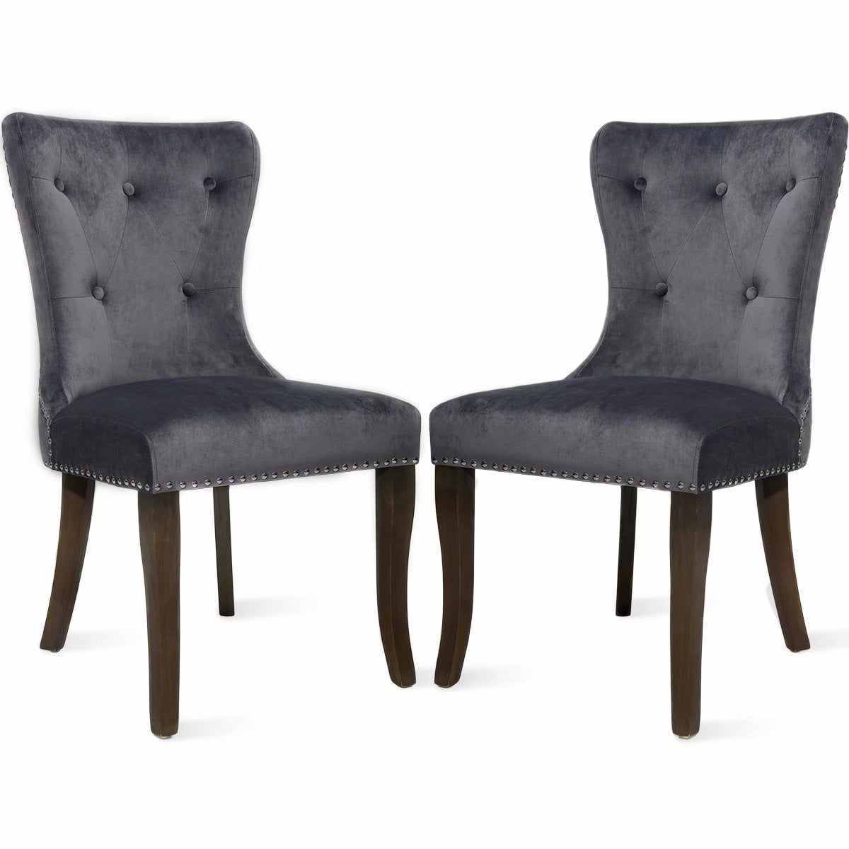 Piscis Dining Room Chairs Set of 2, Button Tufted Upholstered Accent