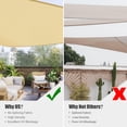 thumbnail image 3 of Yescom 11.5' Triangle Sun Shade Sail Patio Beach Canopy Cover Uv Block, 3 of 8
