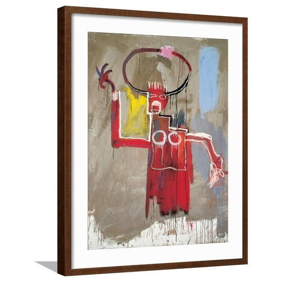 Art.com Untitled, 1981 Giclee Print by Jean-Michel Basquiat, Brown Frame Wall Art, 23" x 29"