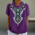 thumbnail image 2 of Blouses for Women Fashion 2025 Dressy Womens T Shirts Loose Fit Plus Drop Shoulder Longline Clearance Deals, 2 of 4