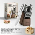 thumbnail image 7 of FIKSHOT Knife Block Set with Silver + Walnut Handles, 7 of 7