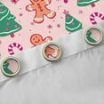 thumbnail image 4 of Manfei Green Xmas Tree Black Out Curtains, Cute Gingerbread Curtains Pack of 2 (42x63 Each), Merry Christmas Snowflake Bedroom Curtains, Luxury Room Decor, 4 of 6