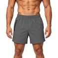 thumbnail image 2 of Aimik Mens Sports Shorts Contrast Zip Pocket Elastic Waist Mens Running Shorts Summer Quick Dry Sport Shorts for Gym or Running, 2 of 6