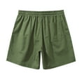 thumbnail image 4 of Linfrsh Mens Casual Twill Cargo Shorts Cotton Drawstring Classic Cargo Stretch Short with Pockets Green,2XL, 4 of 5
