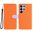 thumbnail image 2 of For Samsung Galaxy S23 Ultra 5G RFID Blocking Protective Purse 2-in-1 Detachable Bicolor Wallet Case Magnetic Flip Cover Multi-Card Slots Pocket With Wrist Strap Phone Case,Orange, 2 of 7