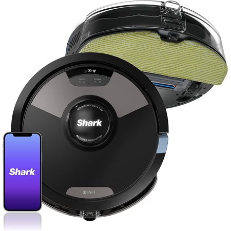 Shark - AI Ultra 2-in-1 Robot Vacuum & Mop with Sonic Mopping, Matrix Clean, Home Mapping, WiFi Connected - Black