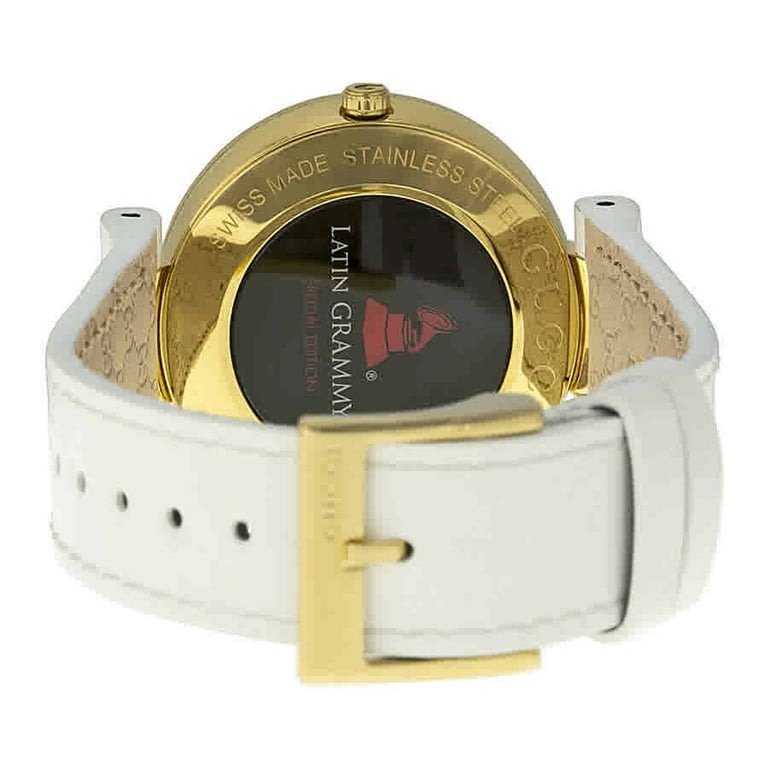 Gucci Special Latin GRAMMY Gold-tone White Rubber Large Watch
