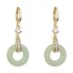 thumbnail image 3 of Estilo Medieval de la Paz Hebilla de imitación de calcedonia Pendientes para las mujeres Pendientes de estilo largo y versátil Pendientes de luz, 3 of 7