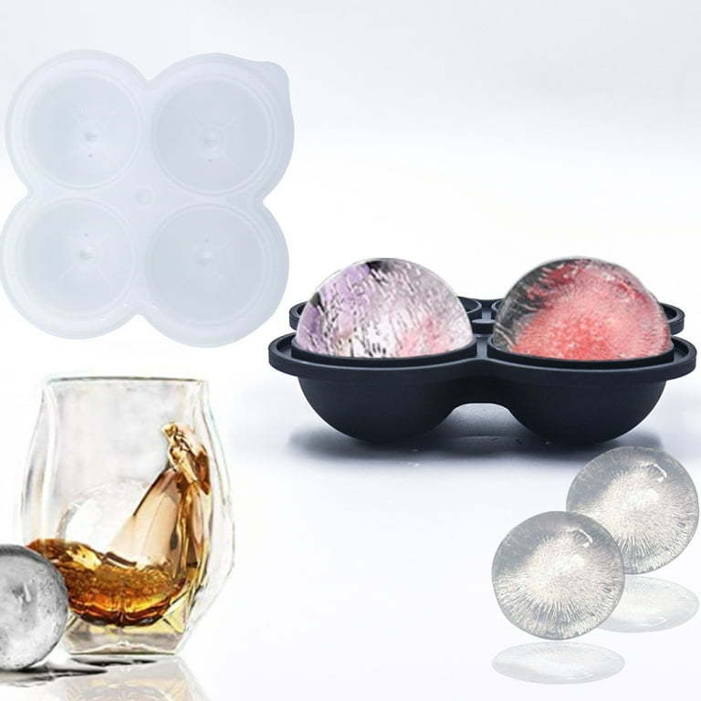 Ice Cube Tray Mold, Ice Ball Maker – Super Flexible High Grade Silicone Ice  Cube Molds for Whiskey, Cocktails, Beverages, Iced Tea & Coffee 