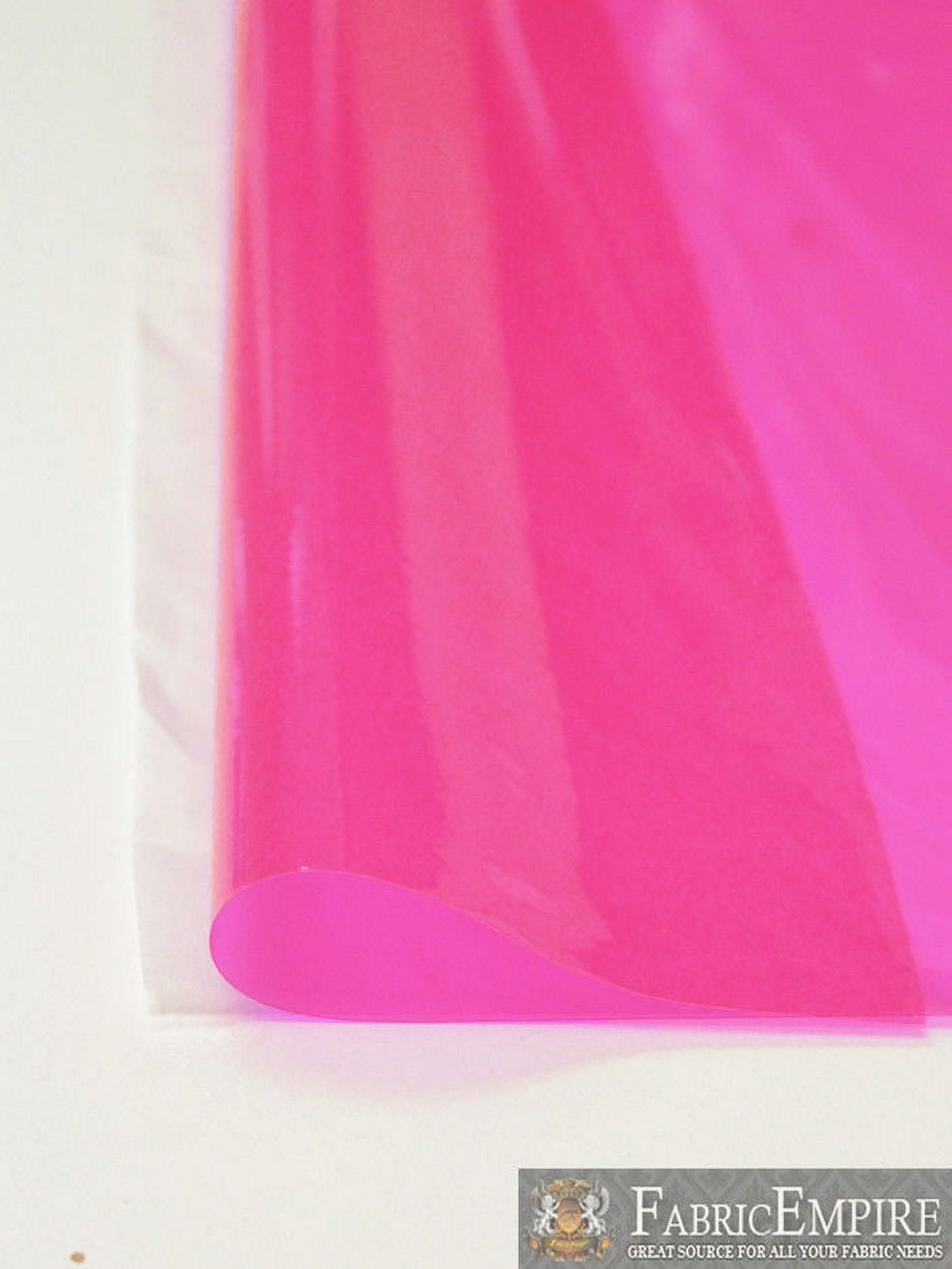 30 Gauge Pink Tinted Plastic Vinyl Fabric 48" Wide Sold By The Yard