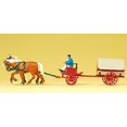 thumbnail image 1 of 1900 Era Carro de carbón tirado por caballos con modelos Rider HO Preiser Preiser 787551687071, 1 of 1