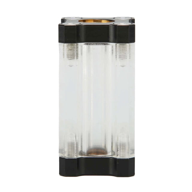 Filtro de sistema de refrigeración por agua de malla 40, filtro de un solo lado, sistema de refrigeración por agua para computadora, latón, acrílico, rosca G1/4, filtro de líquido negro