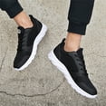 thumbnail image 5 of Men's Running Sneakers Wide Width Knit Sneakers Comfortable 𝖫a𝖼e Up Tennis Shoes Res𝗂st𝖺𝗇𝗍 Non-S𝗅ip Sport Shoes Mesh Breathable Running Shoes So𝗅id Color Outdoor Athlet𝗂c Shoes, 5 of 9