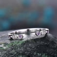 thumbnail image 2 of HeartsAndYou 0.5ct Round Cut Natural Amethyst Moissanite Open Band 100% 14k SOLID White Gold, 2 of 9