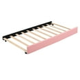 thumbnail image 6 of Euroco Twin Size PU Upholstery Daybed, Tufted Sofa Bed with Trundle for Kids Teens Bedroom, Pink, 6 of 14
