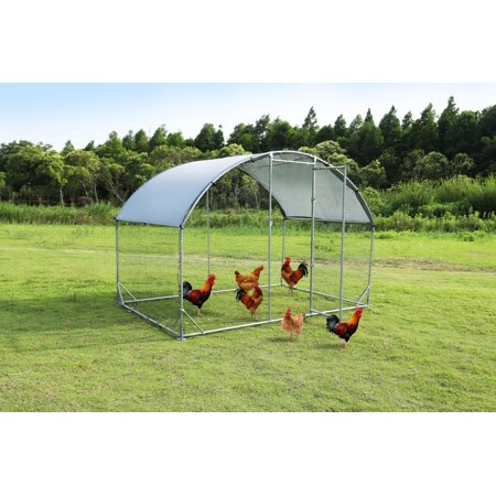 Tansole Large Metal Chicken Coop with Upgraded Steel Wire and Waterproof Cover