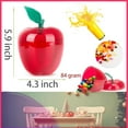 thumbnail image 2 of Lovely Apple Shape Candy Jars Pack of 4, Festival Cookie Jars, Cute Shap, Large Plastic Apple Shaped Cookie Containers, Lovely Candy Containers (4 in Red, with "Merry Christmas" Stickers), 2 of 7