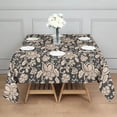 thumbnail image 3 of Pioneer Flower Floral Print Pattern Square Tablecloth,Waterproof Square Table Cover,Wipeable Spillproof Washable Table Cover for Home Kitchen Party Decor 60"x60"(152x152cm), 3 of 6
