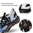 thumbnail image 7 of Blue Chinoiserie Toile Fish Walking Shoes for Men Woman Lightweight Tennis Fashion Elastic Sports Shoes Cushion Basketball Shoes, 7 of 7