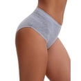 thumbnail image 4 of INSPIRE CHIC Women's Cotton High Waist Briefs Tummy Control Breathable Underwear, Available in Plus Size S Gray, 4 of 4