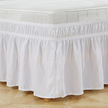 Collections Etc Eyelet Floral Scalloped Elastic Dust Ruffle Bed Skirt ...