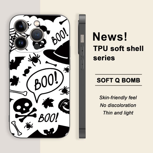 Abrace la diversión y la funcionalidad con esta moderna y flexible funda de goma TPU para iPhone con diseño de dibujos animados