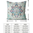 thumbnail image 3 of Boho Throw Pillow Covers 20x20 inch Set of 2 Monaco Rug Persian Carpet Double Sided Pattern Short Plush Cotton Soft Pillow Case Cushion Cover Pillowcase for Couch Sofa Bed Decorative (Cyan), 3 of 6