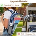 thumbnail image 5 of Xoenoiee Shark Fire Wave Print Kids Clear Backpack for Boys See Through Preschool Kindergarten Elementary School Backpack Transparent Bookbag Schoolbag Daypack with Adjustable Padded Straps, 5 of 7