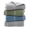 thumbnail image 5 of Nvzi 6 toallas de baño de algodón puro, toalla de mano de algodón suave para el hogar, súper suave, altamente absorbente para ducha, piscina, toalla de mano de 12,99 x 28,74 pulgadas (azul), 5 of 5