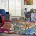 thumbnail image 3 of 8â€™x 11â€™ Multicolored Leaves Indoor Outdoor Area Rug, 3 of 7