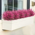 thumbnail image 4 of Viworld 24 Bundles Artificial Lavender Flowers Outdoor Fake Flowers for Decoration UV Resistant No Fade Faux Plastic Plants Garden Porch Window Box Décor (hot pink), 4 of 7