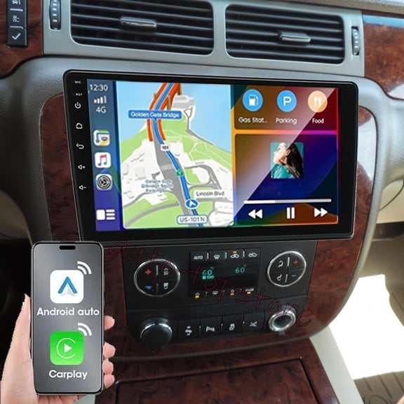 Gsuatey Car Radio for Chevrolet Avalanche 2007-2013 with Wireless CarPlay Android Auto, 10inch Android 15 Touchscreen Double Din Car Stereo with GPS Navi WiFi Bluetooth SWC FM Backup Camera