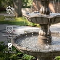 thumbnail image 5 of Sunnydaze Grand Courtyard Traditional Earth Resin 4-Tiered Outdoor Water Fountain, 5 of 13