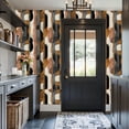 thumbnail image 3 of Peel and Stick Wallpaper 17.7in x 9.8ft Abstract Geometric Curved Shapes Earthy Tones Contact Paper Vinyl Waterproof Self Adhesive Wall Paper for Bedroom Shelf Cabinet Renter Friendly, 3 of 8