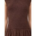 thumbnail image 3 of Textured Mini Dress with Crew Neck, 3 of 5