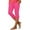 Hot Pink, variant on Women's Yoga Gym Pants Capris Summer High Waisted Solid Color Matching Slim Fitting With Pockets Olive Green
