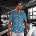 thumbnail image 3 of Wukai Dinosaur Skull Print Men's Short-Sleeved Mesh T-Shirt,Quick-Dry Short Sleeve Workout T-Shirt-Large, 3 of 8