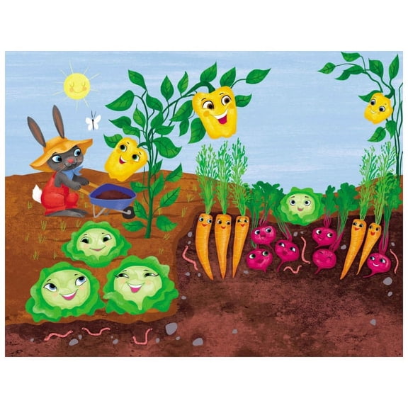Marmont Hill "Happy Garden" by Curtis Painting Print on Canvas