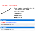 thumbnail image 2 of Center Drag Link - Compatible with 1988 - 1993 Mercedes-Benz 300CE 1989 1990 1991 1992, 2 of 2