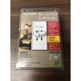 thumbnail image 1 of Ventilador y control de luz dual Lutron S2-LFSQH-WH, 120 V, que se desliza hacia fuera, 1 of 1