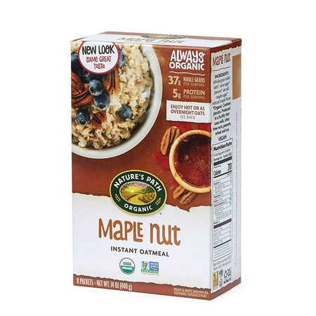 - Nature’s Path Maple Nut Instant Oatmeal, Healthy, Organic, 8 Pouches per Box, 14 Ounces (Pack of 6), INCLUDES: 6 boxes of Nature's Path Apple.., By Natures Path