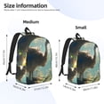 thumbnail image 2 of Disketp Majestic Ostrich In Forest Mochila de Lona Estampada, Mochila Escolar de Viaje Ligera para Estudiantes y Portátil-Medium, 2 of 5