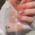 thumbnail image 1 of 1Set Nail Art Gel Nail Sticker Nail Polish Film Nude Gradient Color Full Patch Stickers Spring Summer Nail Decoration Manicure Tool, 1 of 7