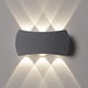thumbnail image 1 of Aplique de pared LED de 12 W para interior y exterior, resistente al agua IP65, 1200 lm, moderno aplique de aluminio, blanco neutro de 3000 K., 1 of 5