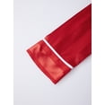 thumbnail image 6 of AIGUR Family Matching Satin Pajamas Set Stripe Long Sleeve Lapel Button Down Tops Pants Holiday Pajamas Sleepwear, 6 of 10