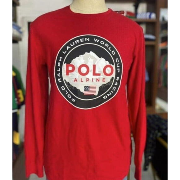 Polo Ralph Lauren World Cup Racing Alpine Flag Shirt Red ( S )